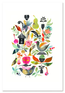 Birds in the Garden Art Print
